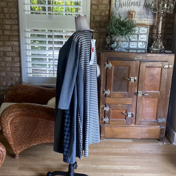 WENDY TRENDY MADE IN ITALY EUROPE LAGENLOOK DRESS WITH POCKETS ONE SIZE NEW - Picture 3 of 8